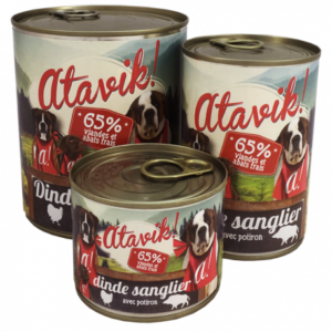 Atavik pâtées pour chien dinde/sanglier