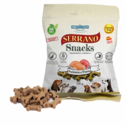 Friandises “Serrano snacks” au saumon et thon